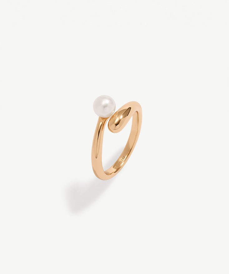 Molten Pearl Entwine Open Ring