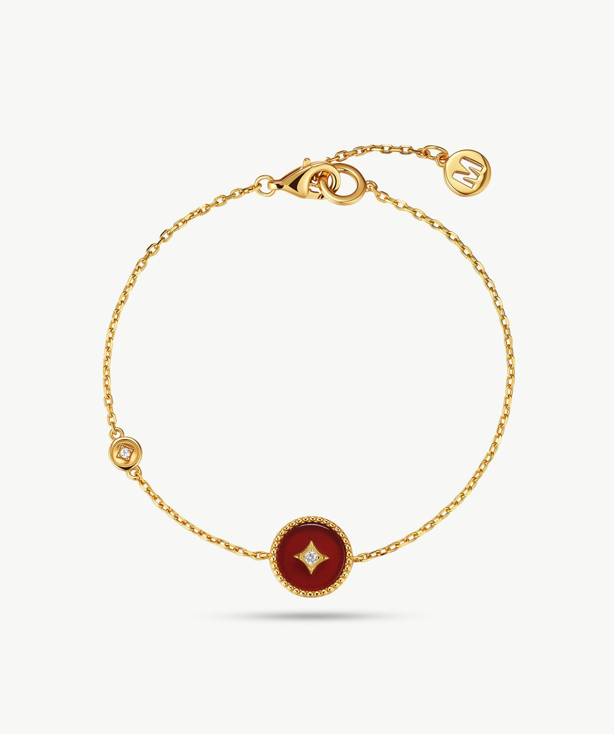 Aura Gemstone Copper Coin Station Bracelet