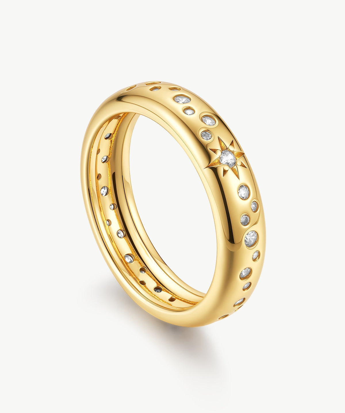 Cetus Eight-Pointed Star Rings