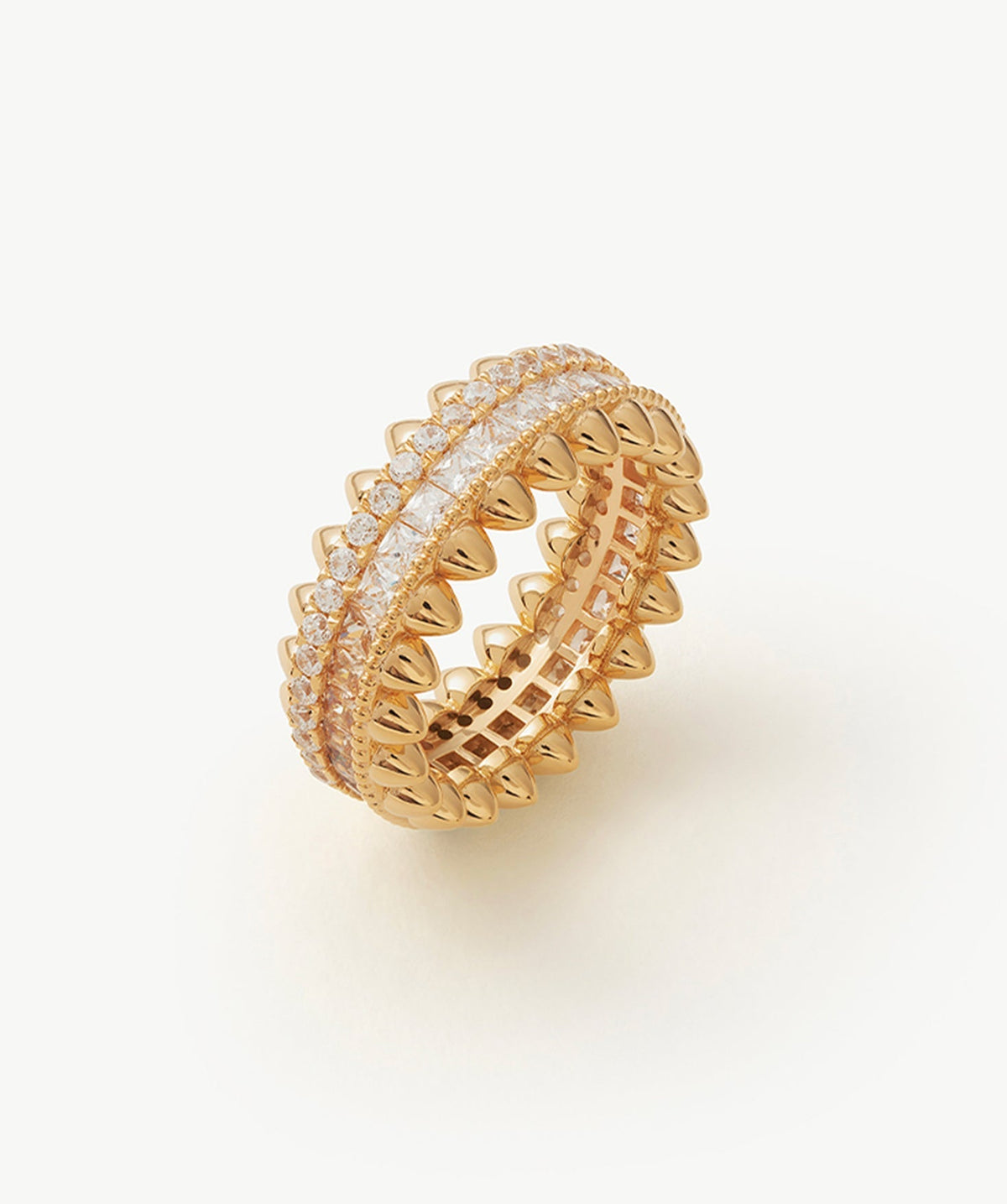 Rock Ombre Spike Band Ring