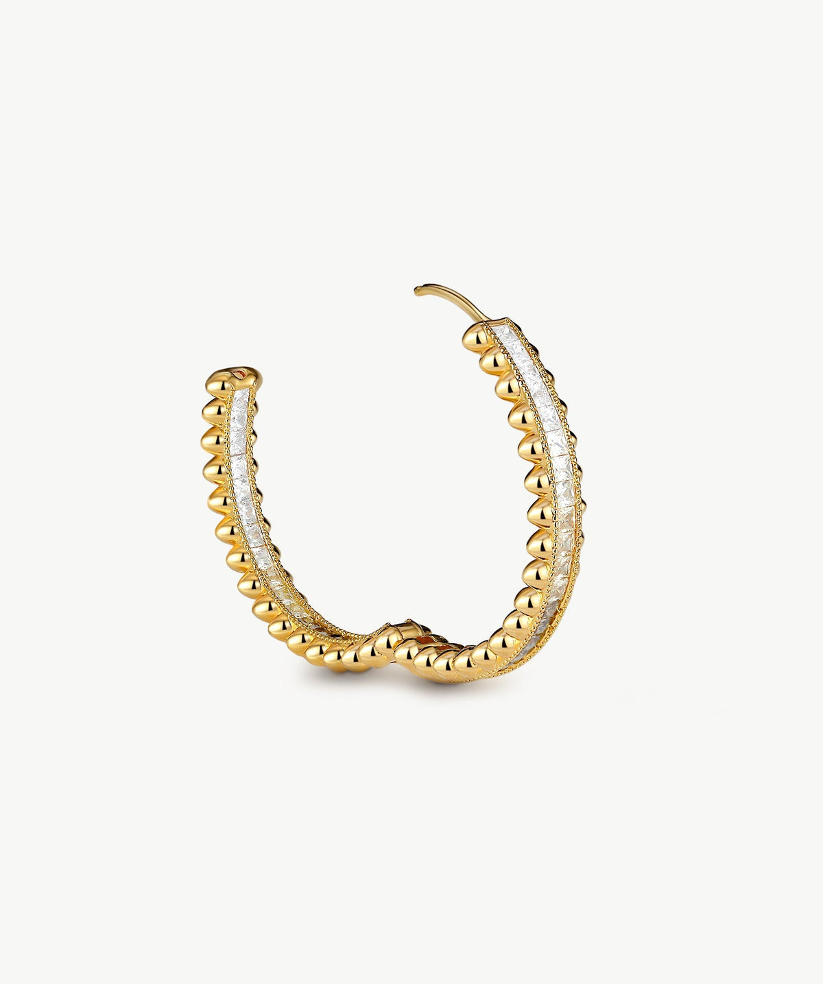 Rock Ombre Spike Large Hoop Earrings