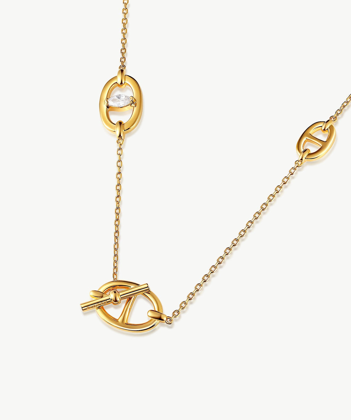 Vero Pave Mariner Layered Long Necklace