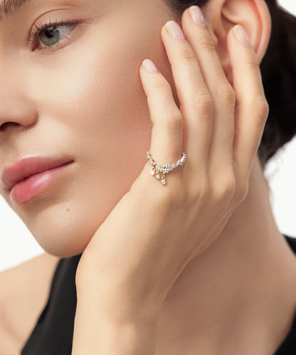 Cetus Lab Grown Diamond  Wave Pinky Ring