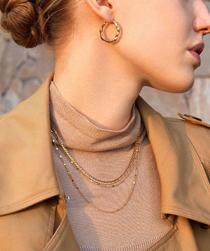 Classic Disc Layered Necklace