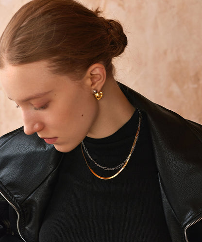 Classic Herringbone Chain Necklace