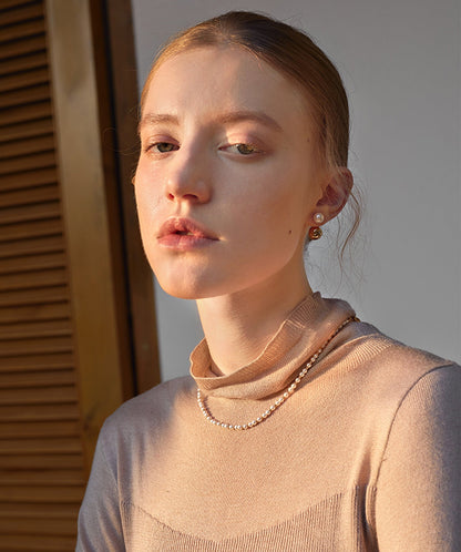 Classic Pearl Alternating Beaded Necklace