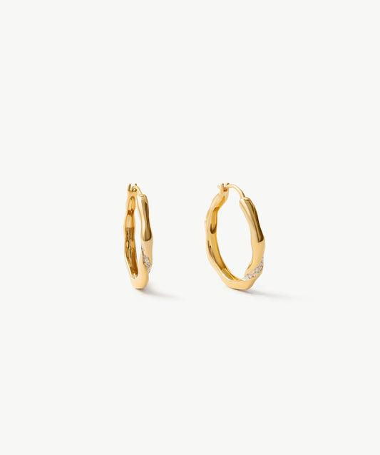 Molten Eroded Hoop Earrings