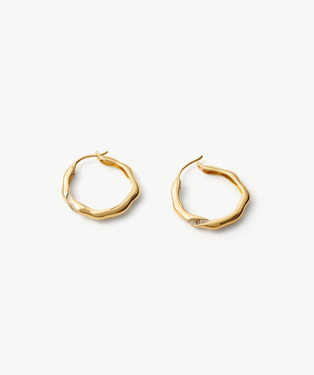 Molten Eroded Hoop Earrings