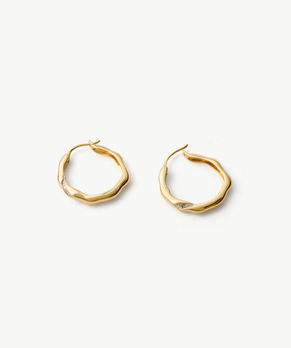 Molten Eroded Hoop Earrings