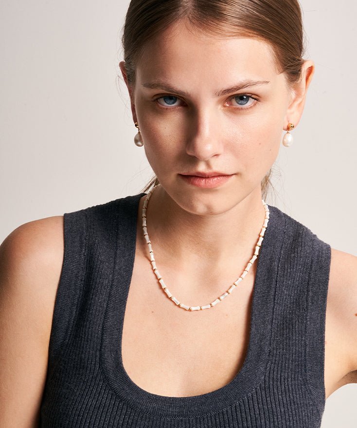 Ocean Gemstone Beaded Necklace