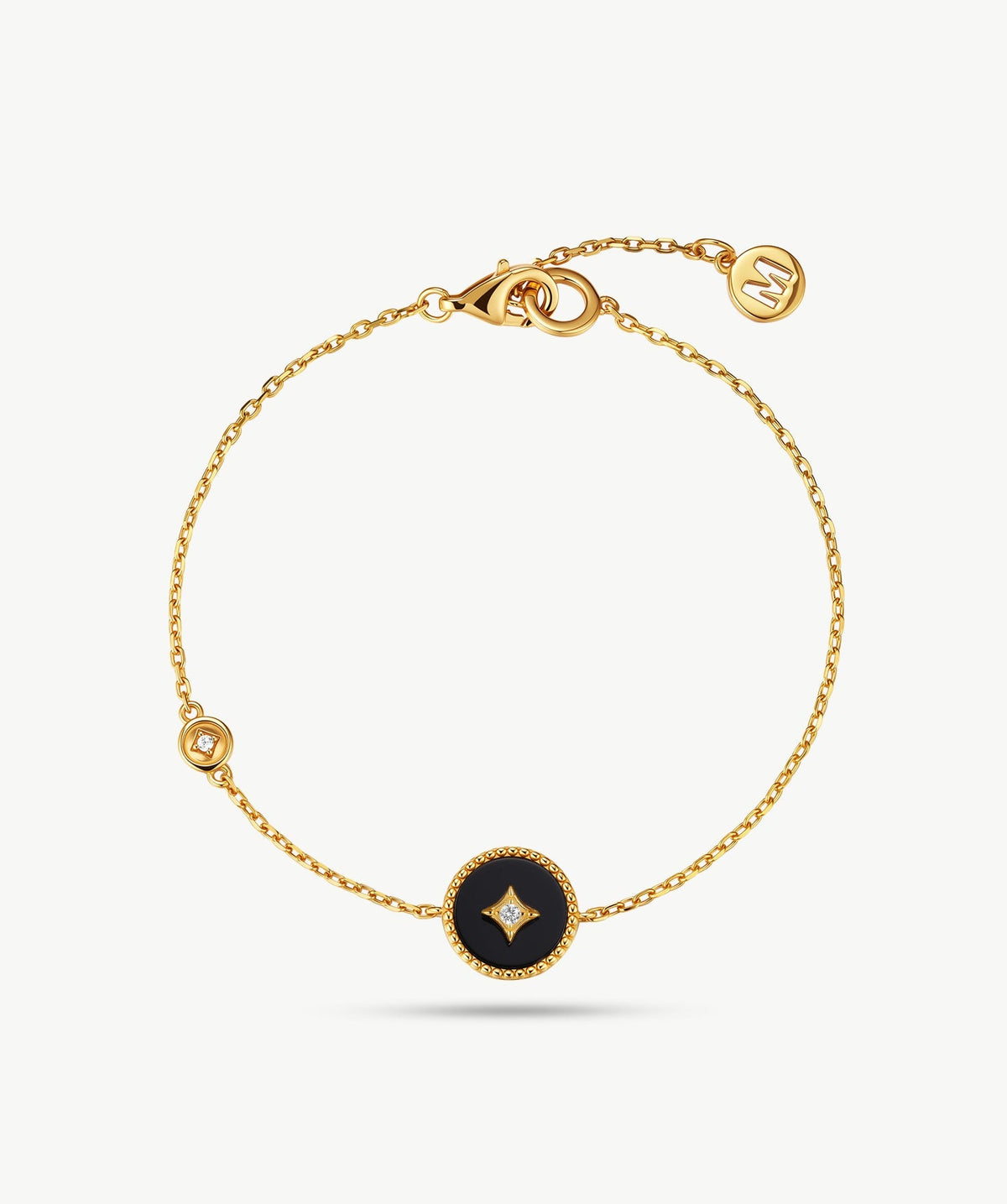 Aura Gemstone Copper Coin Station Bracelet
