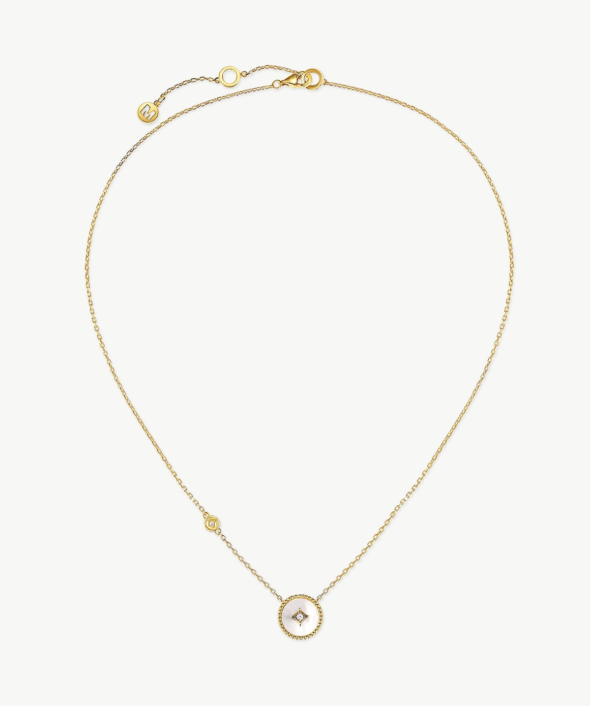 Aura Gemstone Copper Coin Pendant Necklace