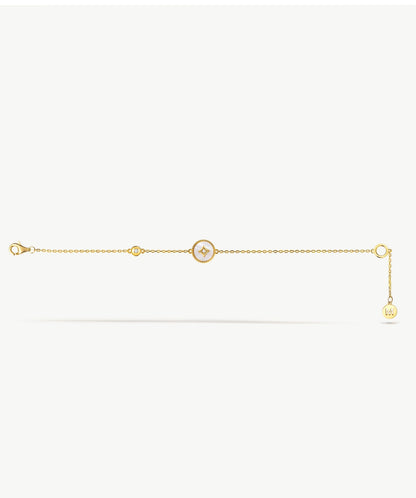 Aura Gemstone Copper Coin Station Bracelet