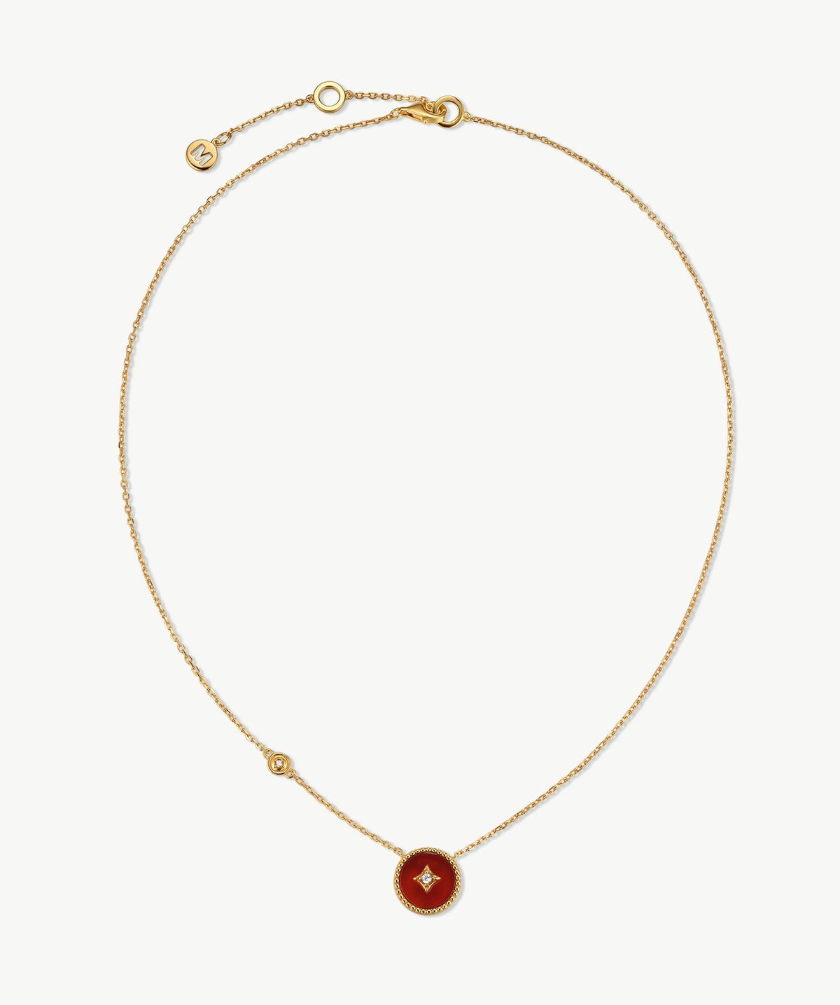 Aura Gemstone Copper Coin Pendant Necklace