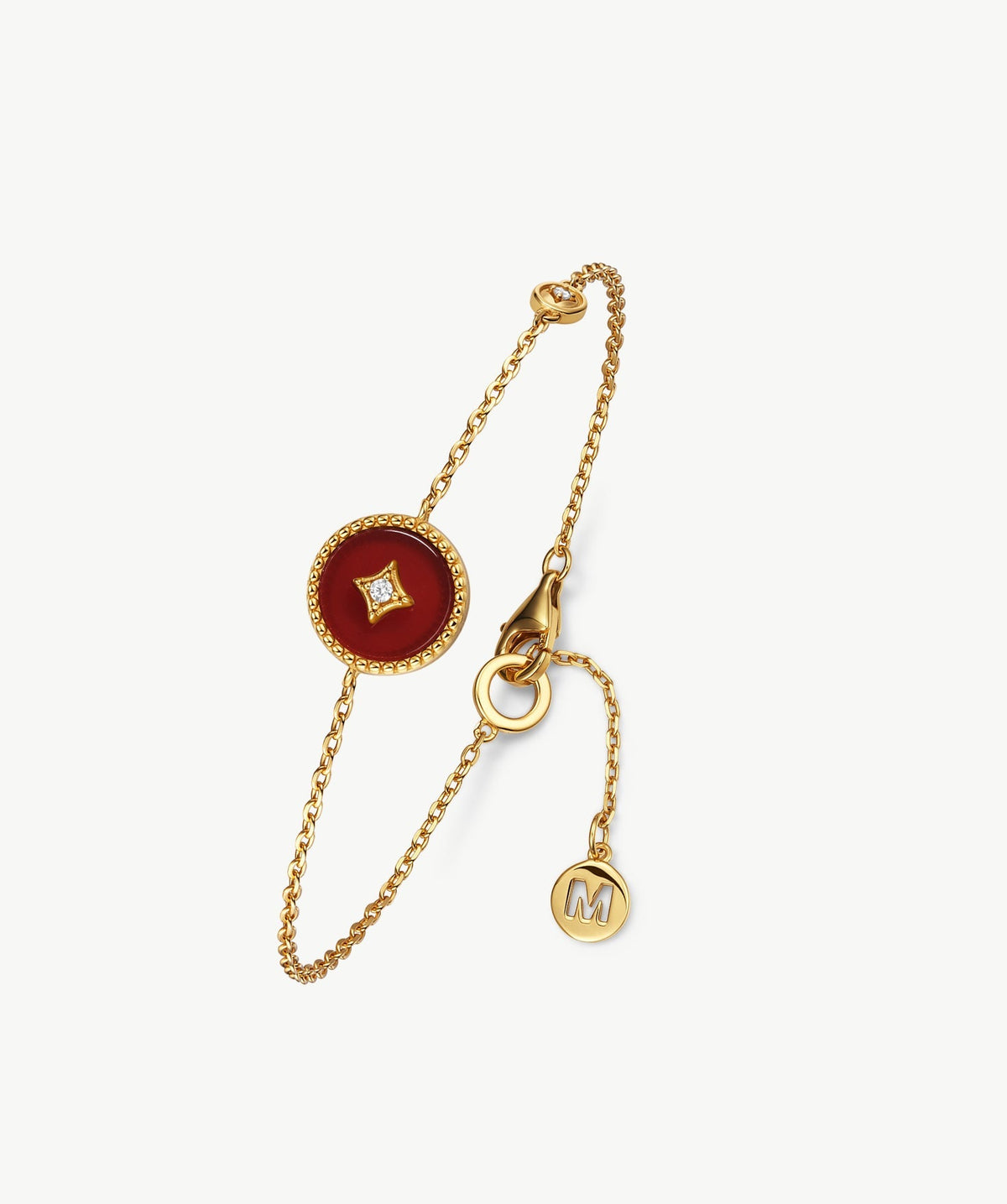 Aura Gemstone Copper Coin Station Bracelet