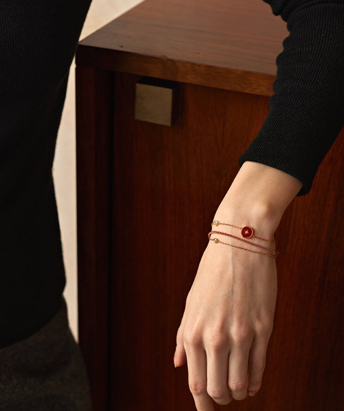 Aura Gemstone Copper Coin Station Bracelet