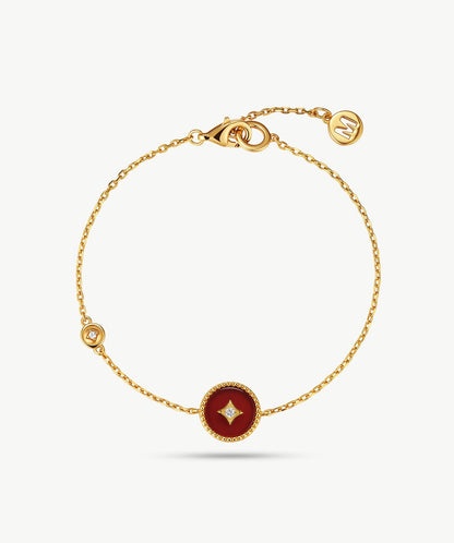 Aura Gemstone Copper Coin Station Bracelet