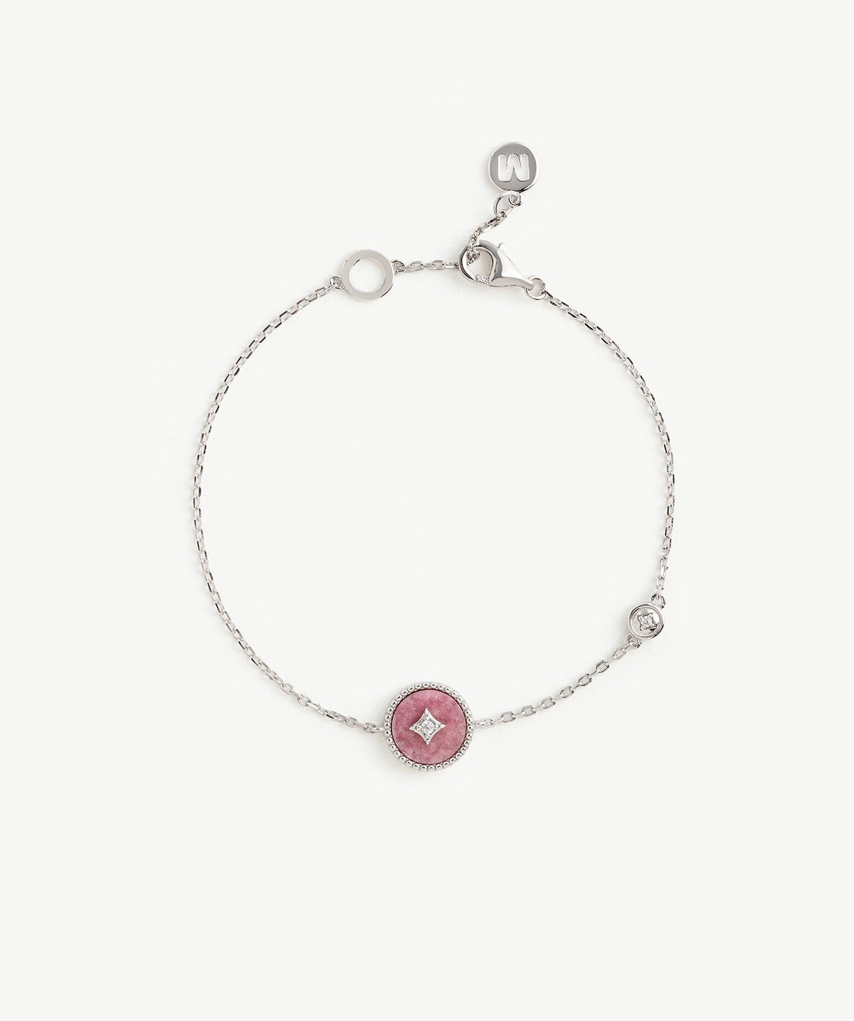 Aura Gemstone Milgrain Copper Coin Station Bracelet