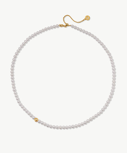Aura Pearl Copper Coin Necklace