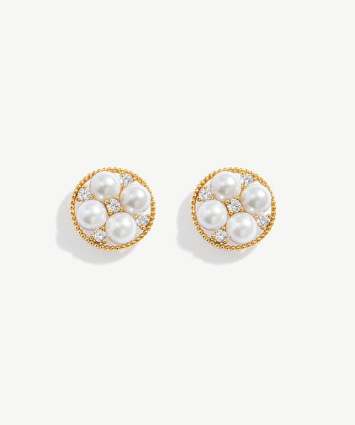Bouquet Pearl Stud Earrings
