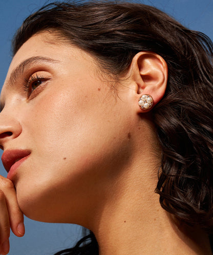 Bouquet Pearl Stud Earrings
