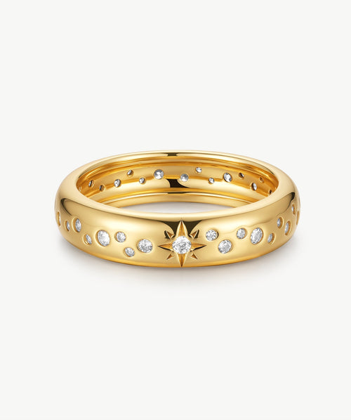 Cetus Eight-Pointed Star Rings