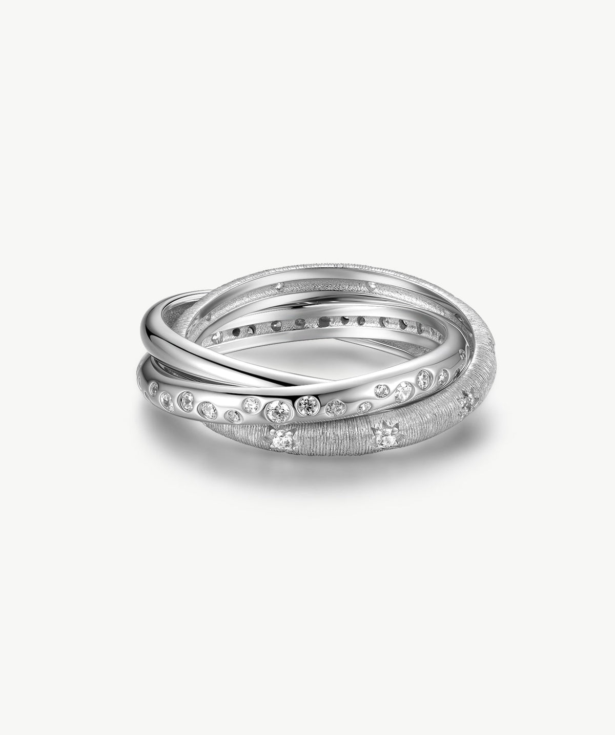 Cetus Triple Band Crossover Ring