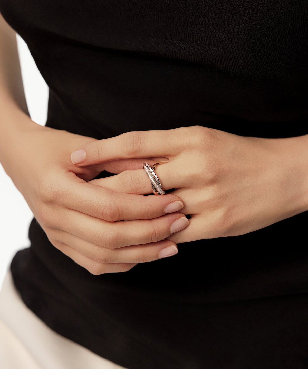 Cetus Triple Band Crossover Ring