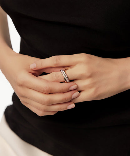 Cetus Triple Band Crossover Ring