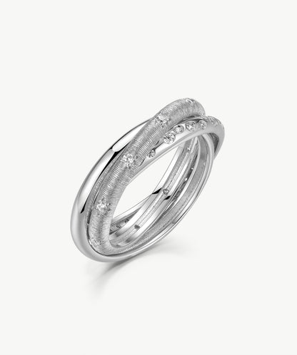 Cetus Triple Band Crossover Ring