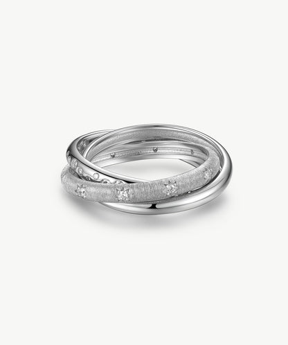 Cetus Triple Band Crossover Ring