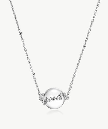 Cetus White Quartz Möbius Pendant Necklace