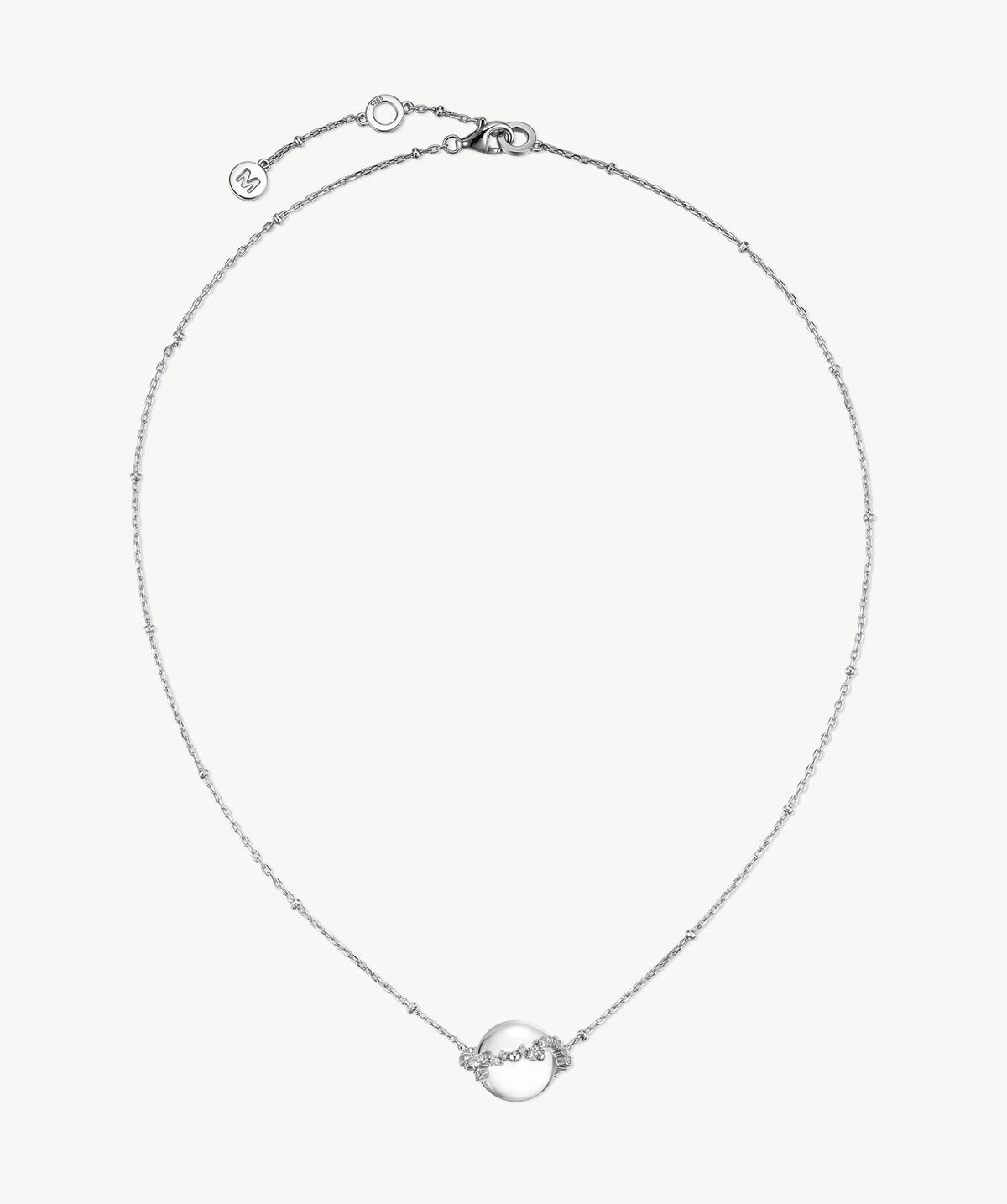 Cetus White Quartz Möbius Pendant Necklace