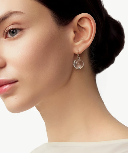 Cetus White Quartz Stud Earrings