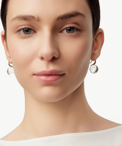 Cetus White Quartz Stud Earrings