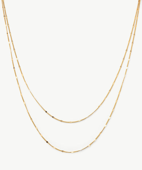 Classic Disc Layered Necklace