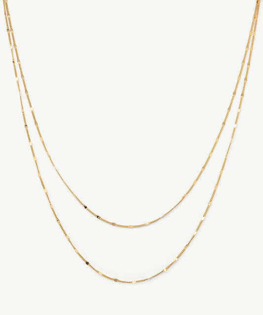 Classic Disc Layered Necklace
