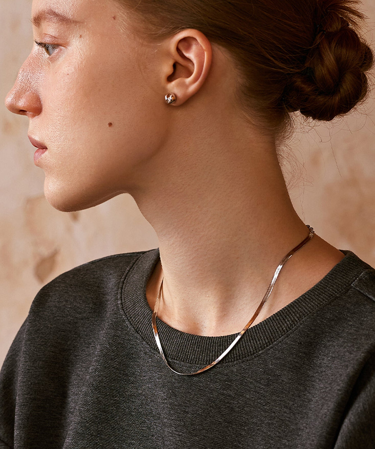 Classic Herringbone Chain Necklace