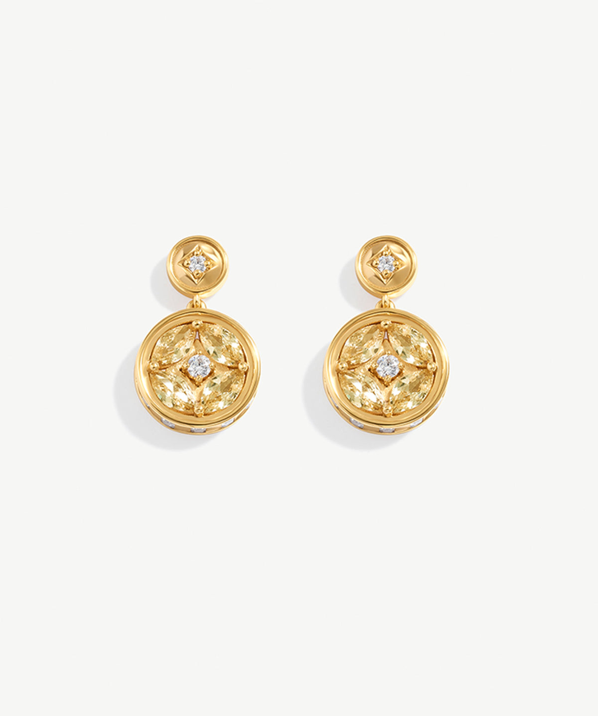 Halo Copper Coin Drop Earrings
