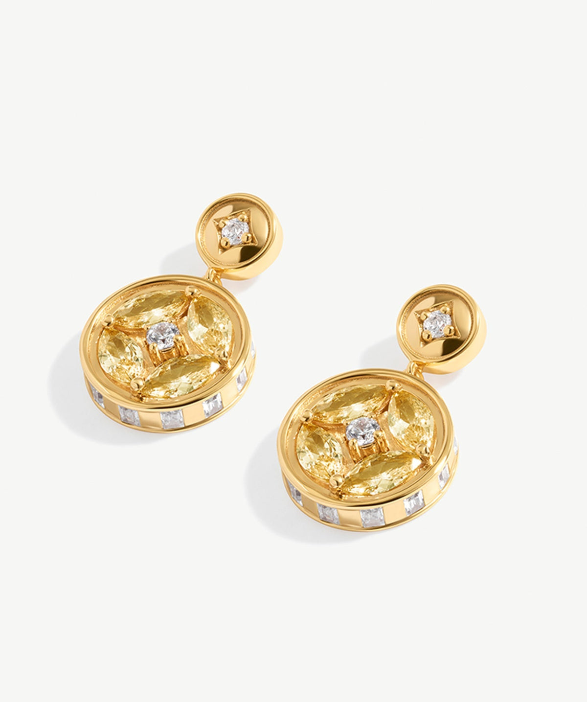 Halo Copper Coin Drop Earrings