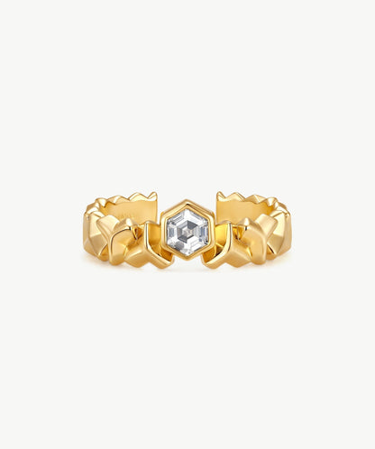 Lynka Chain-Link Solitaire Ring