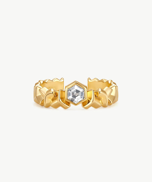 Lynka Chain-Link Solitaire Ring