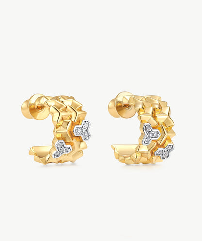 Lynka Chain-Link Mini Hoop Earrings