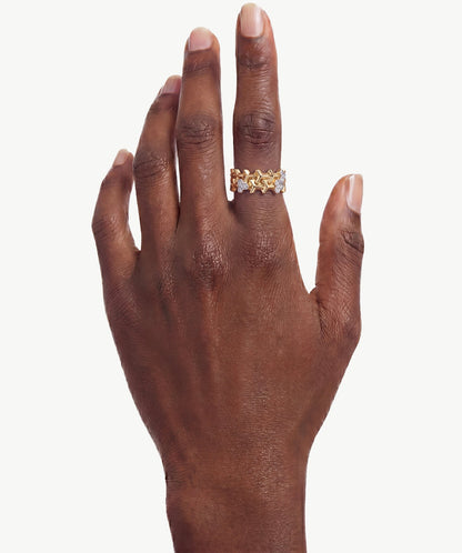 Lynka Chain-Link Band Ring