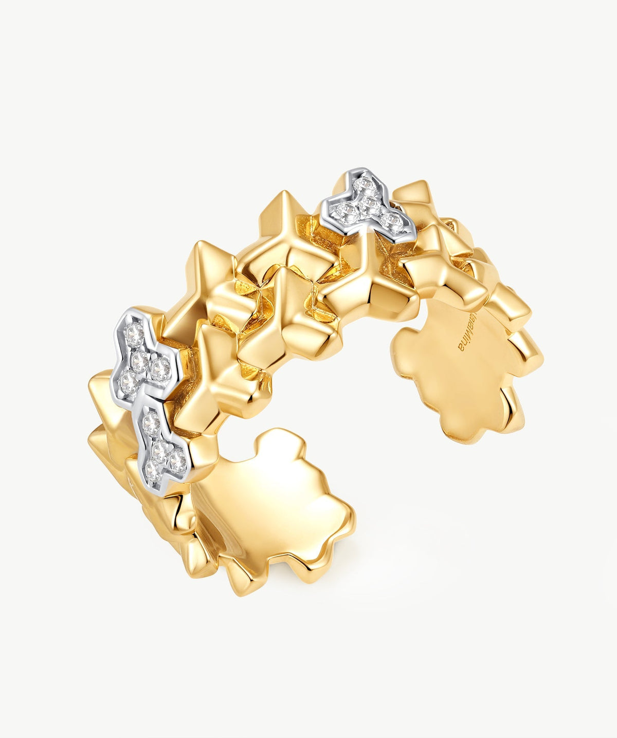 Lynka Chain-Link Band Ring