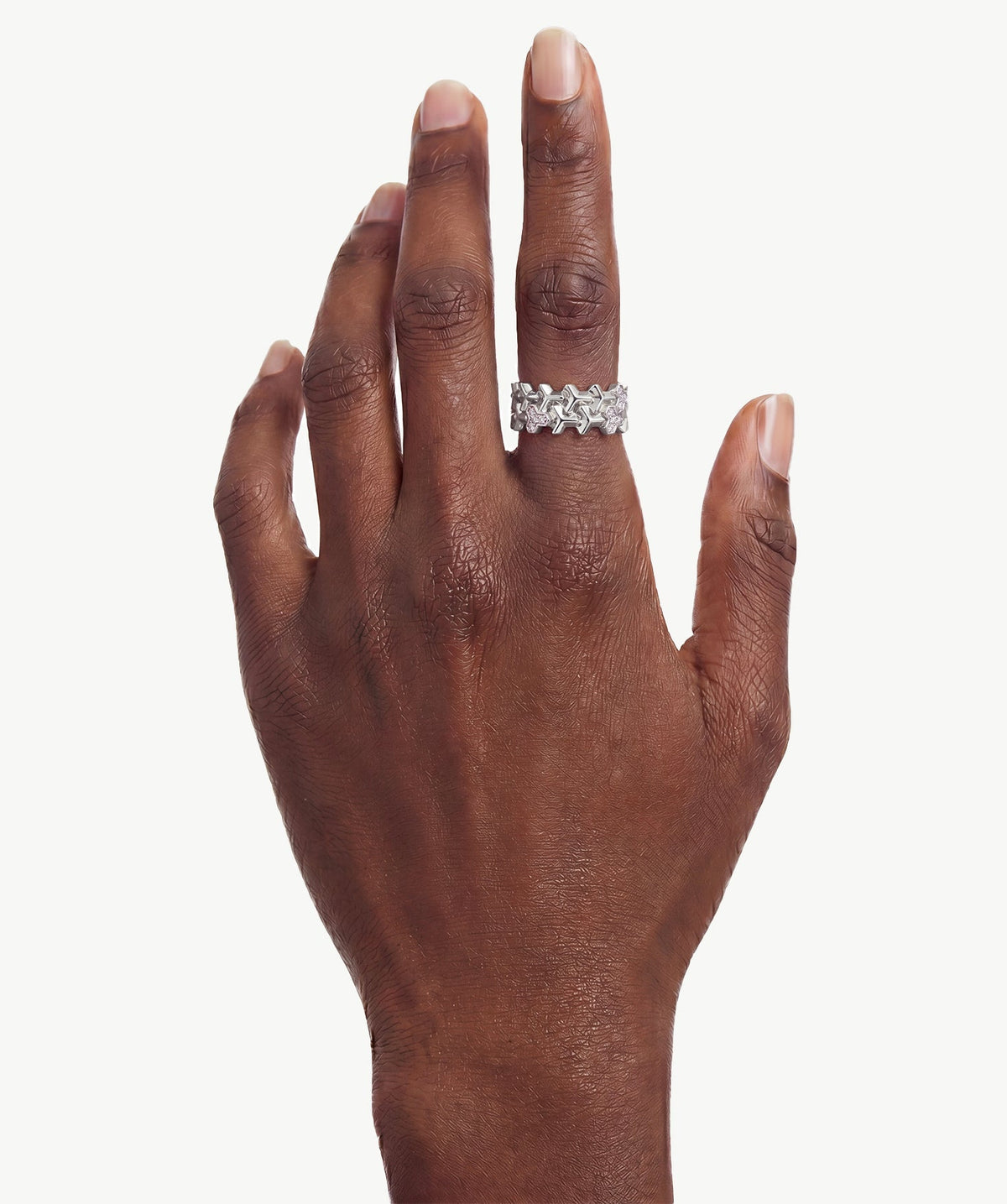 Lynka Chain-Link Band Ring