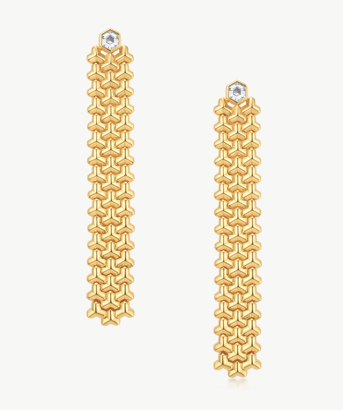 Lynka Chain-Link Fringe Earrings