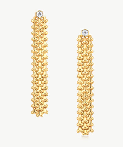 Lynka Chain-Link Fringe Earrings