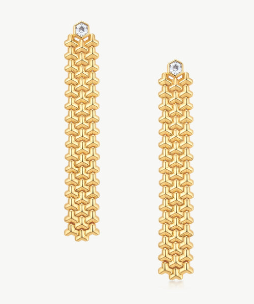 Lynka Chain-Link Fringe Earrings