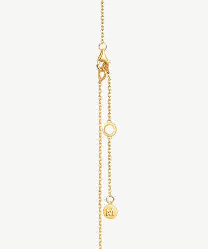 Lynka Chain-Link Gem Bar Necklace